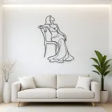 Draped Chair Pose Metal Wall Art | Fashion Figure Wall Decor