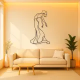 Arched Back Flow Metal Wall Art | Feminine Figure Wall Decor