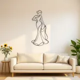 Insegna in Metallo Twist Drappeggiato | Decorazione da Parete Femminile