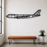 Silhouette d'avion en métal 747-400F, décoration murale en métal, décoration aéronautique, cadeau pour pilote