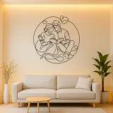 Reading Together Lovers Metal Wall Art | Romantic Couple Decor