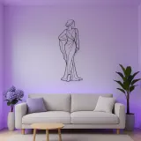 Draped Sleeve Pose Metal Wall Art | Fashion Figure Wall Decor