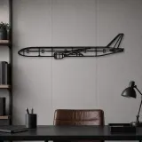 Silhouette d'avion en métal 777-300ER, décoration murale en métal, décoration aéronautique, cadeau pour pilote