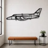 Insegna in metallo silhouette aereo Jetstream 32, Silhouette aereo in metallo, Decorazione parete aviazione, Decorazione per aviatori