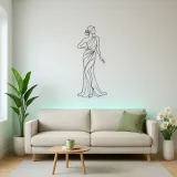 Minimalist Fashion Muse Metal Wall Art | Fashion Figure Wall Decor