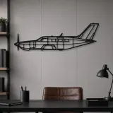 Silhouette en métal d'avion PA-46R-350T Matrix, Décoration murale en métal, Décor aéronautique, Cadeau pour aviateur