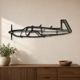 Silhouette en métal d'avion M20K, décoration murale en métal, décoration aéronautique, décoration d'aviation