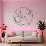 Triangle Pose Line Metal Wall Art | Yoga and Meditation Wall Decor