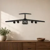 Silhouette en métal d'avion C-5 Galaxy Front, Décoration murale en métal, Décor aéronautique, Cadeau pour aviateur
