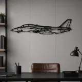 Silhouette d'avion F-14 Tomcat en métal, Décoration murale aéronautique