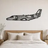 Silhouette de l'avion Citation XLS en métal, Silhouette d'avion en métal, Décoration murale aviation, Décoration aviateur