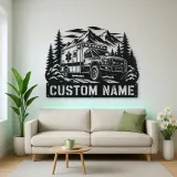 Personalized Mountain Rescue Ambulance Metal Wall Art