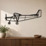 Silhouette d'avion STOL CH 701 en métal, Décoration murale en métal, Décor aéronautique, Décor d'aviation