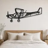 Silhouette d'avion STOL CH 750 en métal, Décoration murale en métal, Décor aéronautique, Décor d'aviation