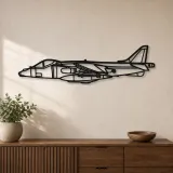 Silhouette d'avion Harrier GR7 en métal, Décoration murale aéronautique