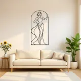 Profile in Arch Metal Wall Art | Feminine Figure Wall Decor