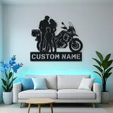 Personalized Adventure Motorcycle Family Metal Wall Art