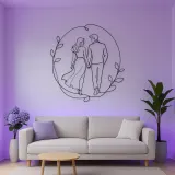 Holding Hands Walk Metal Wall Art | Romantic Couple Decor
