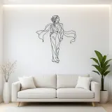 Dramatic Scarf Model Metal Wall Art | Fashion Figure Wall Decor