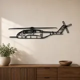 Silhouette en métal d'avion CH-53K King Stallion, Décoration murale en métal, Décor aéronautique, Cadeau pour aviateur