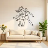 Salsa Couple Spin Metal Wall Art | Couple Dance Wall Decor
