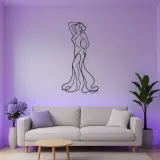 Sculptural Body Arc Metal Wall Art | Feminine Figure Wall Decor