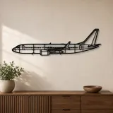 Silhouette d'avion en métal 737, décoration murale en métal, décoration aéronautique, cadeau pour pilote