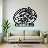 Personalized Number 15 Running Back Stars Metal Wall Art