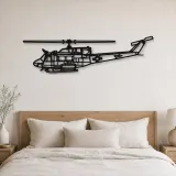 Silhouette en métal du UH-1N Huey, Décoration murale en métal, Décor aéronautique, Décorateur aviateur