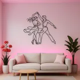 Salsa Couple Spin Metal Wall Art | Couple Dance Wall Decor