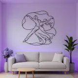 Contemporary Duet Curve Metal Wall Art | Couple Dance Wall Decor