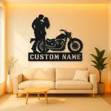 Personalized Chopper Romance Metal Wall Art with Heart