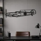 Silhouette d'avion BF109 en métal, Décoration murale en métal, Décor aéronautique, Décor d'aviation