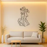 Dancing Close Embrace Metal Wall Art | Romantic Couple Decor