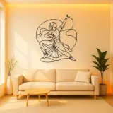 Bharatanatyam Pose Metal Wall Art | Dance Silhouette Wall Decor