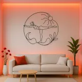Warrior Three Flight Metal Wall Art | Yoga and Meditation Wall Decor