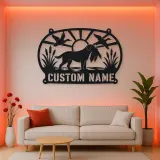 Personalized Duck Hunting Dog Metal Wall Art