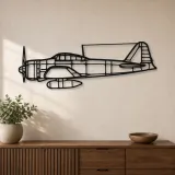 Insegna in metallo silhouette A6M2 Zero