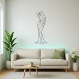 Art Deco Feminine Pose Metal Wall Art | Fashion Figure Wall Decor