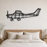 Silhouette d'avion en métal 182P Skylane, Décoration murale en métal, Décor aéronautique, Décorateur aviateur