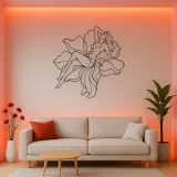 Reclining Flower Pose Metal Wall Art | Botanical Woman Wall Decor