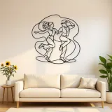 Arte Mural de Metal Ritmo de Baile Tap | Decoración de Parejas