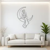 Moon Curve Model Metal Wall Art | Celestial Woman Wall Decor