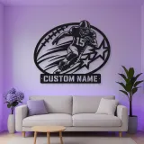 Personalized Number 15 Running Back Stars Metal Wall Art
