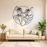 African Dance Rhythm Metal Wall Art | Dance Silhouette Wall Decor