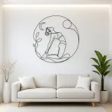 Camel Pose Open Heart Metal Wall Art | Yoga and Meditation Wall Decor