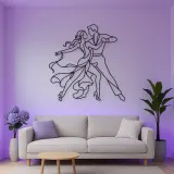 Rumba Body Line Metal Wall Art | Couple Dance Wall Decor