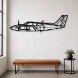 Silhouette d'avion en métal 95-B55 Baron, Décoration murale aéronautique