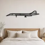 Silhouette d'avion BAC Concorde en métal, Décoration murale en métal, Décor aéronautique, Cadeau pour aviateur