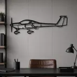 Silhouette d'avion DA20 en métal, Décoration murale aéronautique